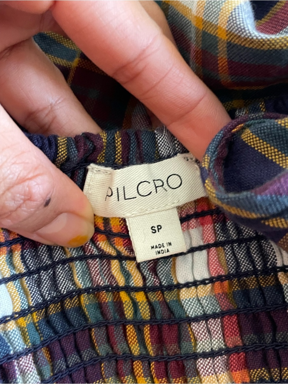 Anthropologie Pilcro Plaid Flannel Flutter Sleeve Buttoned Tiered Midi Dress - Picture 9 of 11